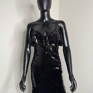 Zara Black Sequin Mini Dress